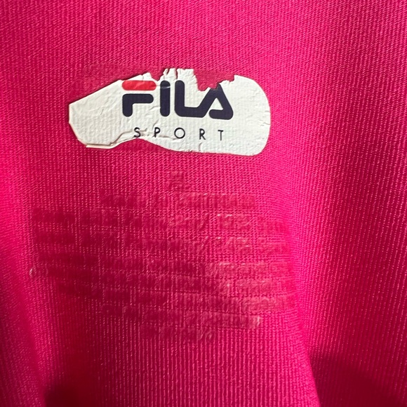 Fila Women's Hot Pink V-Neck Top, XL - Picture 6 of 6